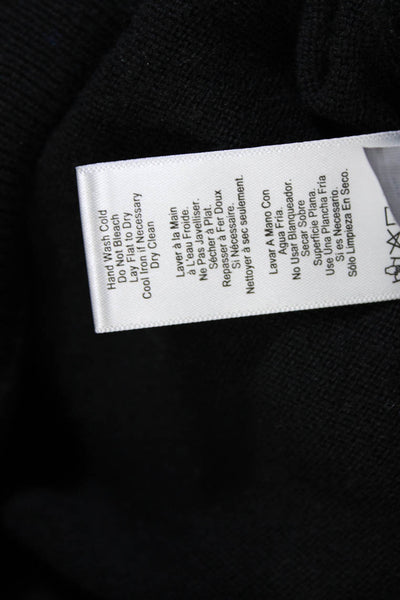Nation LTD Womens Cotton Blend Knit V-Neck Pullover Sweater Top Black Size XS