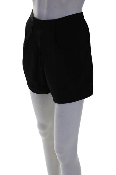 Brian Reyes Womens Black High Rise Pockets Zip Back Shorts Size 4