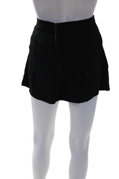 Brian Reyes Womens Black High Rise Pockets Zip Back Shorts Size 4
