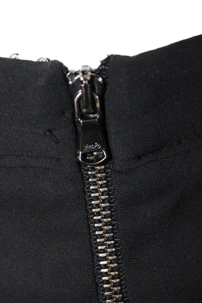 Brian Reyes Womens Black High Rise Pockets Zip Back Shorts Size 4
