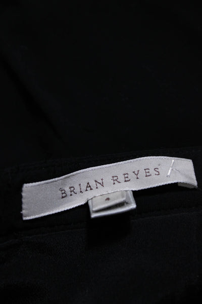 Brian Reyes Womens Black High Rise Pockets Zip Back Shorts Size 4