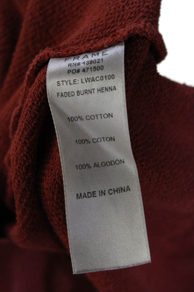 Frame Womens Crew Neck Sous Le Soleil Sweatshirt Burnt Orange Size Medium