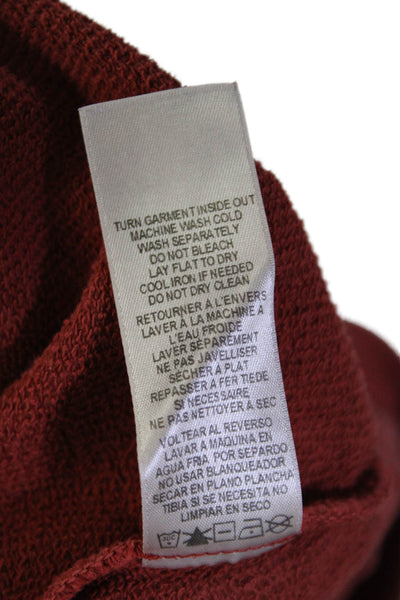 Frame Womens Crew Neck Sous Le Soleil Sweatshirt Burnt Orange Size Medium