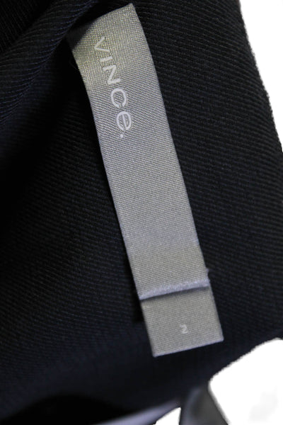 Vince Womens Textured Pleated Straight Leg Lined Dress Pants Gray Size 2