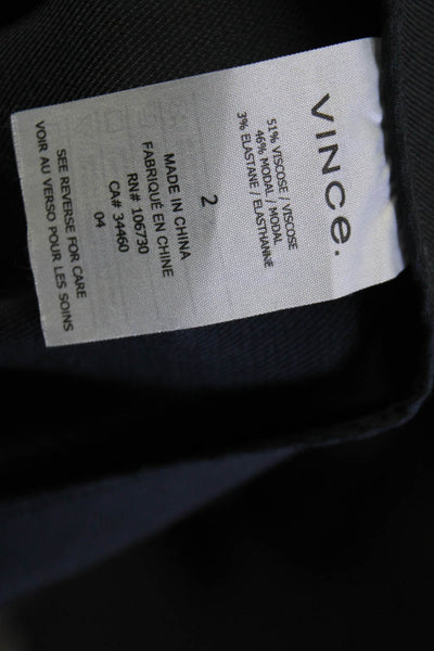 Vince Womens Textured Pleated Straight Leg Lined Dress Pants Gray Size 2
