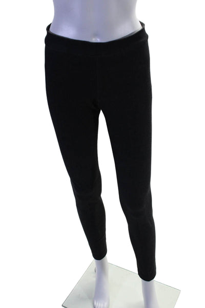 Vince Womens Cotton Zip Tapered Leg Fitted Elastic Waist Dress Pants Gray Size S