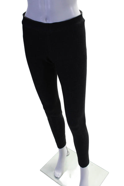 Vince Womens Cotton Zip Tapered Leg Fitted Elastic Waist Dress Pants Gray Size S
