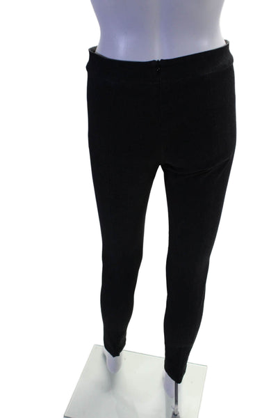 Vince Womens Cotton Zip Tapered Leg Fitted Elastic Waist Dress Pants Gray Size S