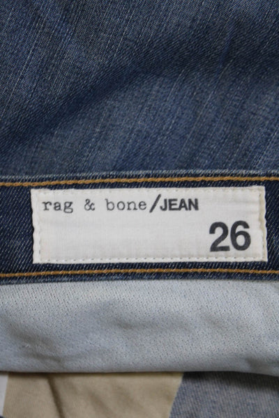 Rag & Bone Jean Womens High Rise Skinny Leg Jeans Cannon Blue Cotton Size 26