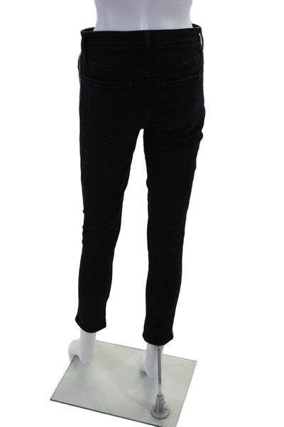 Flawless Womens Cotton High Rise Skinny Ankle Sparkly Jeans Black Size EUR 26