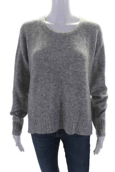 3.1 Phillip Lim Womens Gray Blend Scoop Neck Long Sleeve Sweater Top Size XS