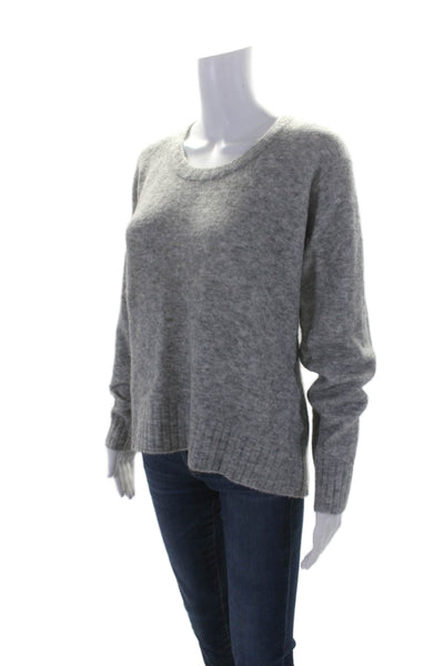 3.1 Phillip Lim Womens Gray Blend Scoop Neck Long Sleeve Sweater Top Size XS