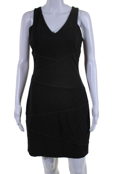 Cynthia Steffe Womens V Neck Sleeveless Bodycon Dress Black Size 4