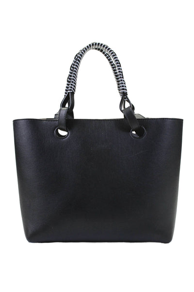 Loewe Womens Black Leather Anagram Small Tote Bag Handbag