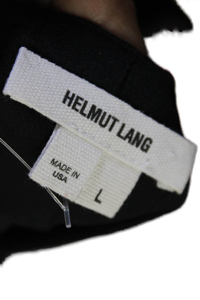 Helmut Lang Womens Sleeveless Asymmetric Neck Blouse Black Size L