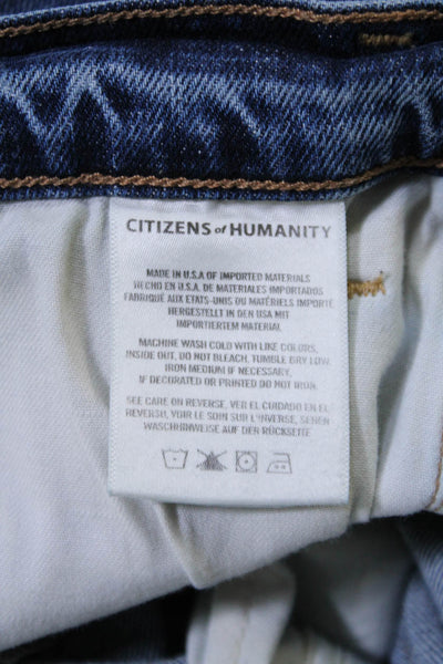 Citizens of Humanity Womens Cotton Flared Bottom Zip Button Jeans Blue Size 29