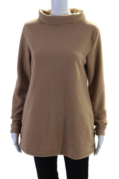 Dudley Stephens Womens Turtleneck Long Sleeve Soft Textured Sweater Brown Size M