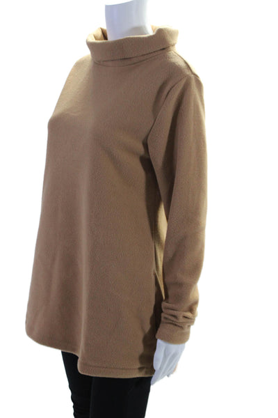 Dudley Stephens Womens Turtleneck Long Sleeve Soft Textured Sweater Brown Size M