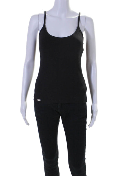 La Perla Women's Scoop Neck Spaghetti Straps Tank Top Black Size XS