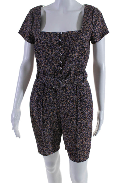 SIMKHAI Womens Nicky Floral Jumpsuit Purple Size 4 13074548