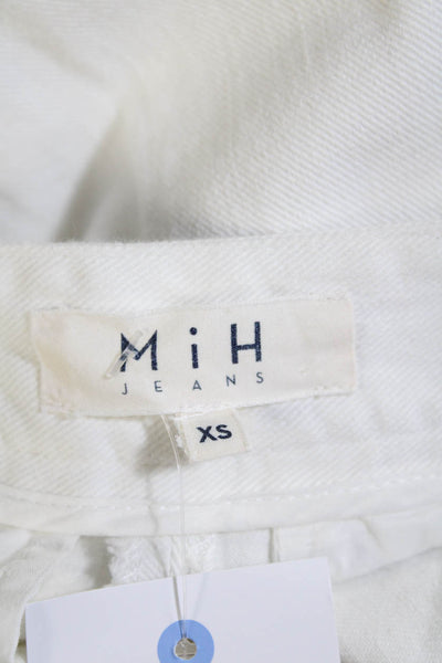 MiH Jeans Women's High Waist Pockets Straight Leg Jeans Pants White Size XS