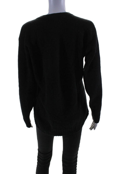 3.1 Phillip Lim Womens Long Sleeve Scoop Neck High Low Sweater Black Size XS