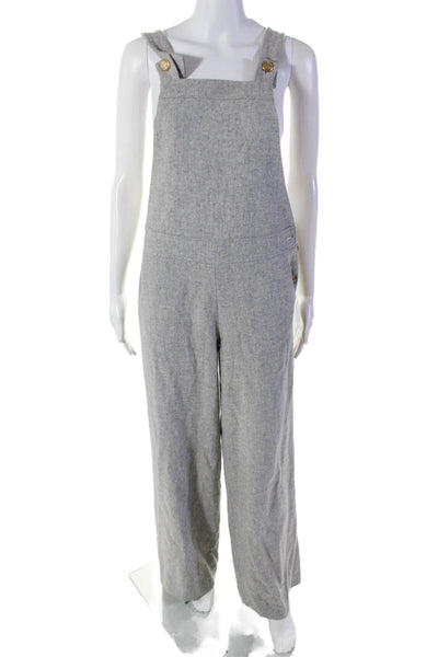 Larsen Gray Womens Square Neck Sleeveless Wide Leg Jumpsuit Gray Size XS