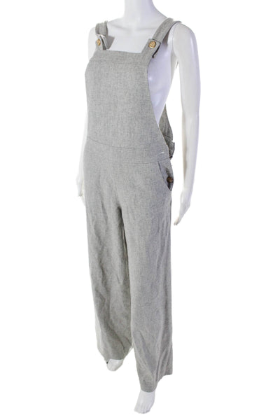 Larsen Gray Womens Square Neck Sleeveless Wide Leg Jumpsuit Gray Size XS