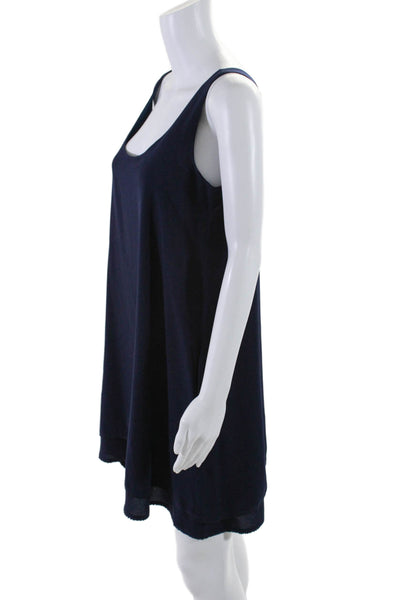 Rachel Rachel Roy Womens Two Pocket Scoop Neck Sleeveless Mini Dress Navy Size M