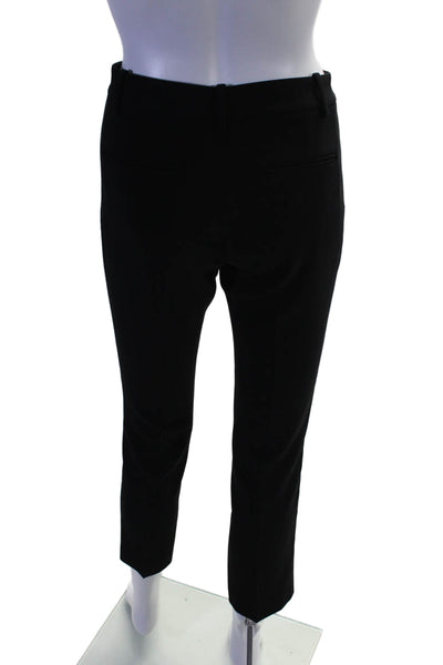 Theory Womens Hook & Eye Zipped Tapered Leg Slip-On Dress Pants Black Size 2