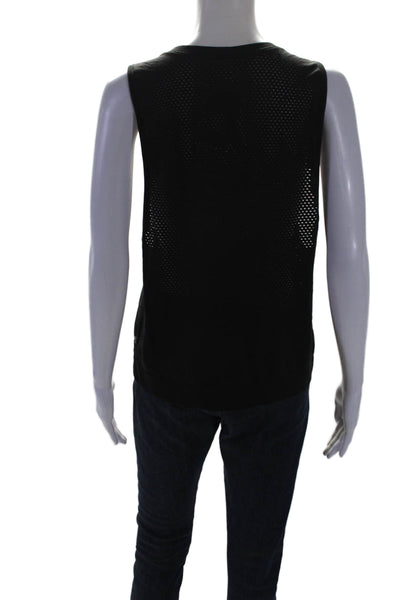 Lululemon Women Round Neck Sleeveless Perforated Tank Top Black Size S