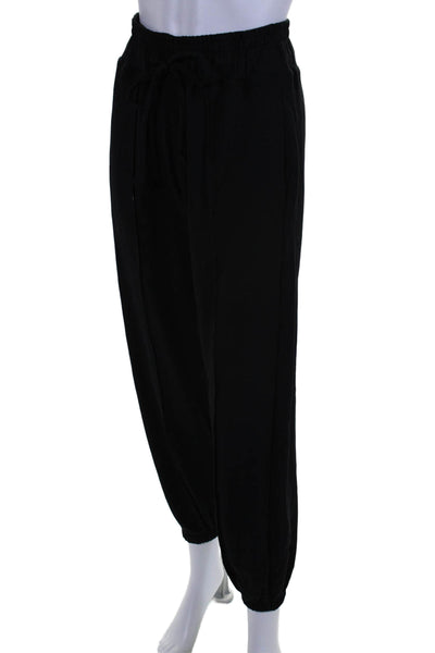 Year Of Ours Womens Cotton Lined Cuff Bottom Drawstring Sweatpants Black Size XS