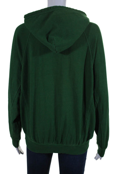 Madewell Womens Cotton Long Sleeve Drawstring Pullover Hoodie Green Size XS