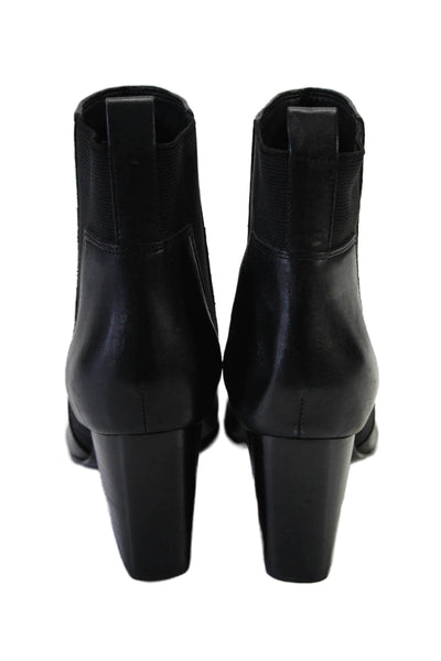 Kendall & Kylie Womens Elastic Point Toe Block Heels Ankle Boots Black Size 6.5