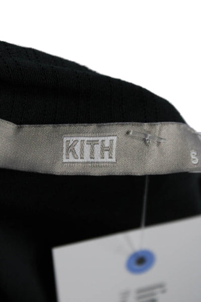 Kith Women's Round Neck Short Sleeves Cropped T-Shirt  Black Size S