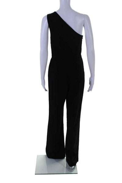 Ramy Brook Women's Asymmetrical One Shoulder Straight Leg Jumpsuit Black Size 2