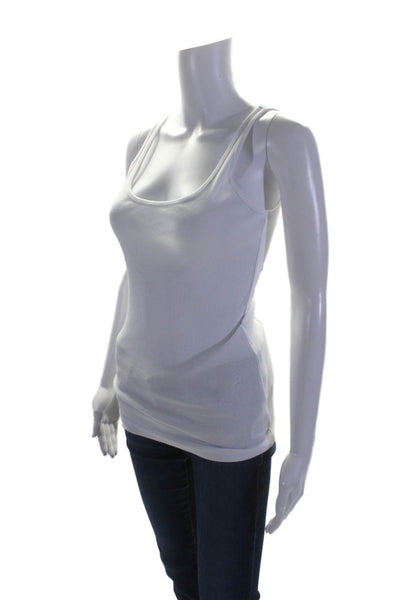 Standard James Perse Womens Cotton Ribbed Basic Tank Top White Size 1