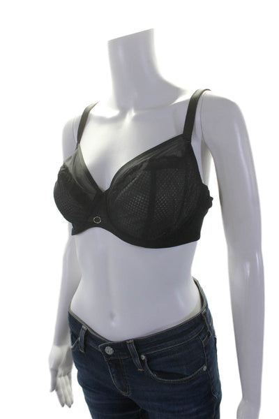 Chantelle Womens Thick Strap Underwired Bra Net Black Size 34A