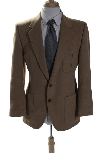 Kingsridge Mens Light Brown Camel Hair Two Button Long Sleeve Blazer Size 40