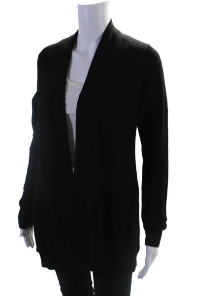 Cashmere Charter Club Women's Long Sleeves Open Front Cardigan Black Size S