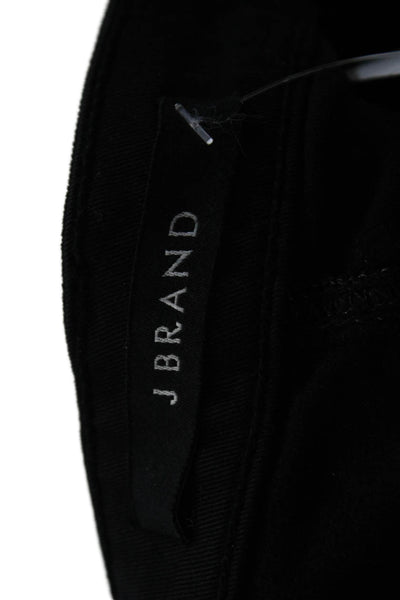 J Brand Womens Cotton Velvet Buttoned Zipped Skinny Leg Pants Black Size EUR 24