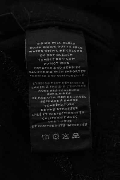 J Brand Womens Cotton Velvet Buttoned Zipped Skinny Leg Pants Black Size EUR 24