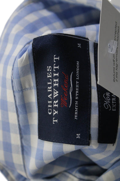 Charles Tyrwhitt Men's Collared Long Sleeves Button Down Check Shirt Size M