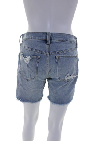 Joes Jeans Womens Denim High Rise Cut Off Maternity Shorts Blue Cotton Size 26