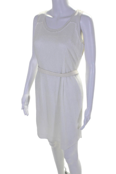 Rag & Bone Womens Woven Belted Round Neck Sleeveless Mini Dress Cream Size 6