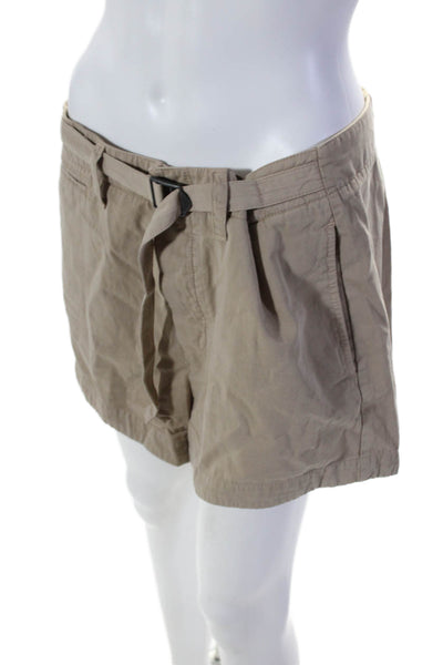 Standard James Perse Womens Cotton Belted Casual Shorts Beige Size 29