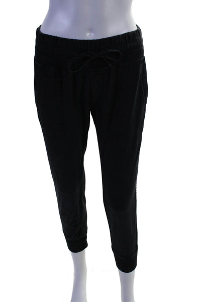 Standard James Perse Womens Drawstring Waist Jogger Pants Black Size Small