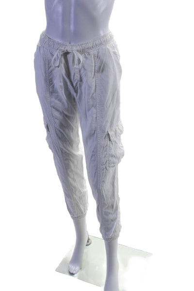 Bella Dahl Womens High Rise Drawstring Waist Jogger Pants White Size Extra Small