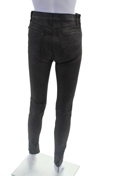 J Brand Womens Gray Gold Dust High Rise Maria Skinny Leg Pants Size 29