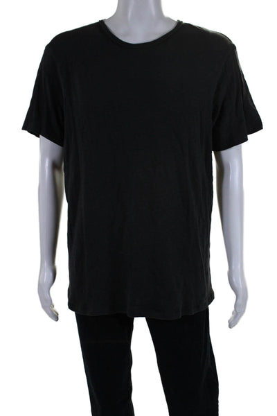 Rag & Bone Men's Round Neck Short Sleeves Basic T-Shirt Black Size L